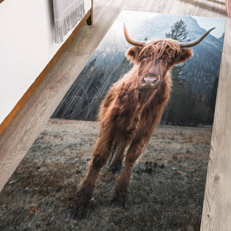 Elegant Non-Woven Thin Type Printed Rug with a Stunning Floral Theme for a Chic and Classy Home Decor Enhancement