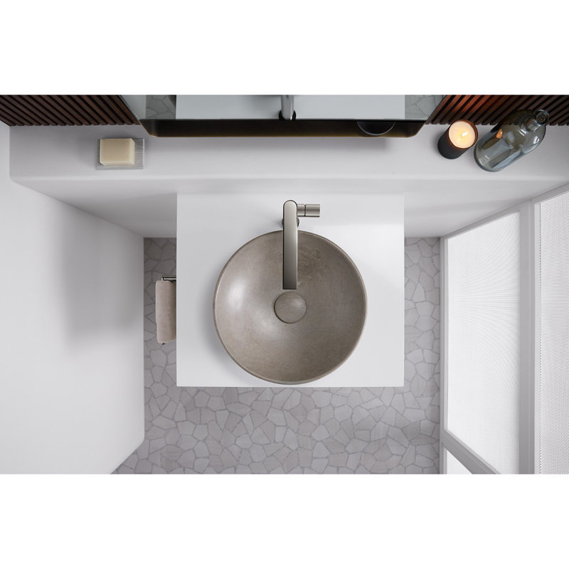KOHLER Kensho, ARTIST EDITIONS Round Vessel Bathroom Sink, Biancone