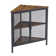 2 Pieces Corner Storage Cabinet Set 3-Tier Corner Shelf Set Display Shelves Set Free-Standing Organ