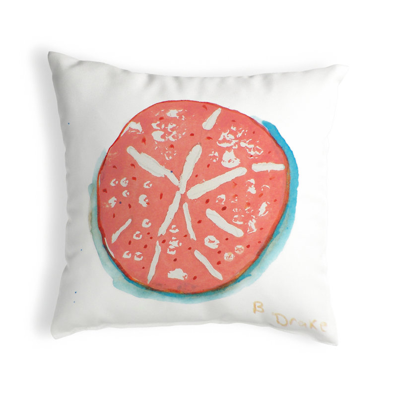 Sand Dollar Outdoor Reversible Throw Pillow