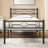 Abere Twin Size Set 2 Pack Metal Bed with Patterned Headboard and Legboard-88420953