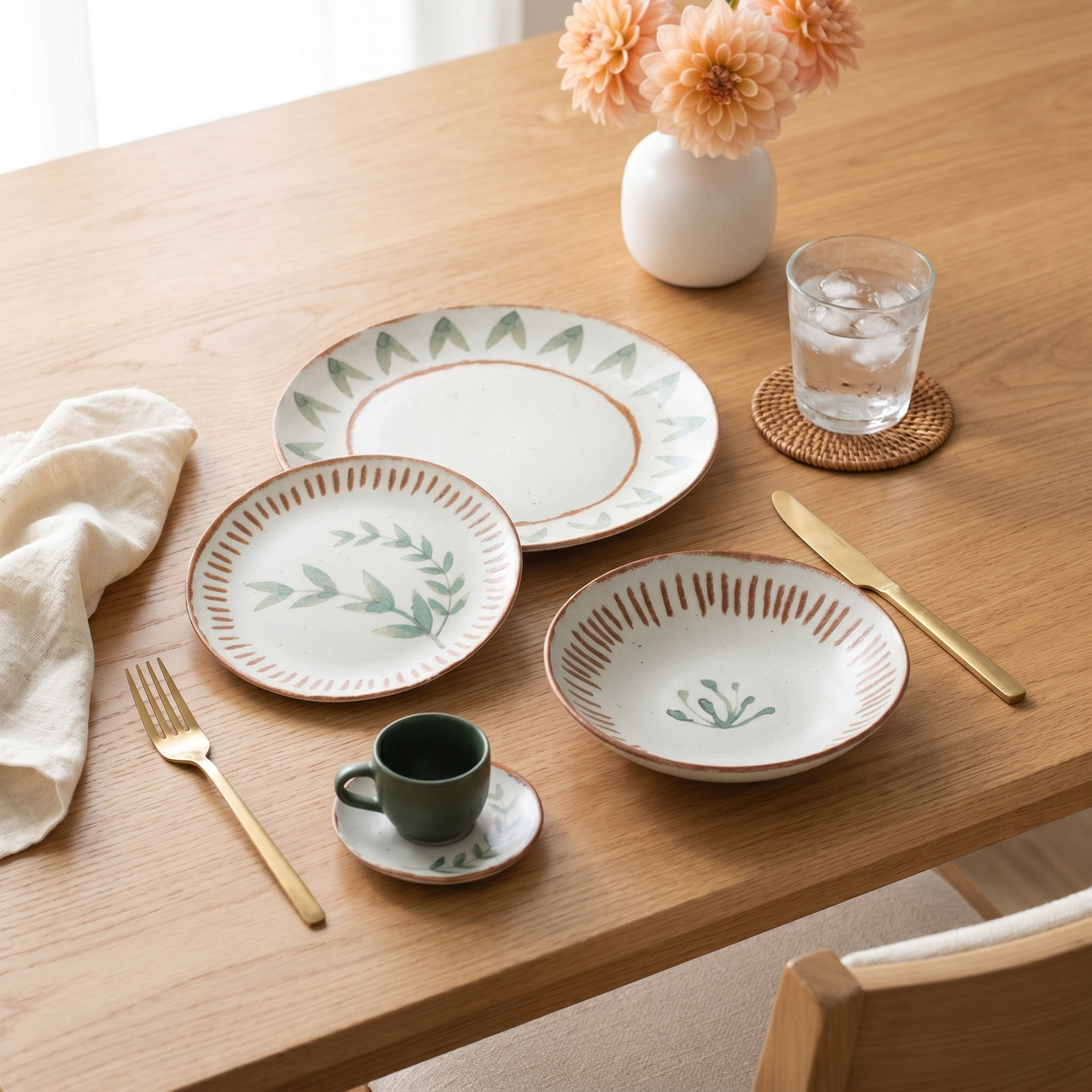 Coup Stoneware Magari Dessert Plate, Ivory