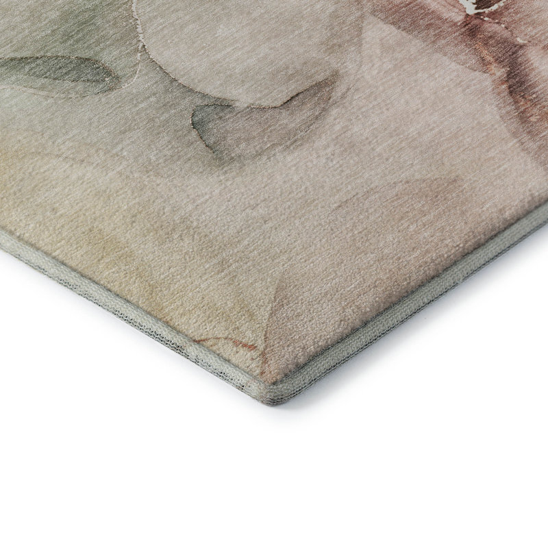 Premium Machine Washable Cerrito AMF521 Teal Rug, Rectangle 1'8" x 2'6"