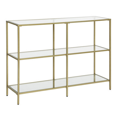 Odine Glass Top Console Table