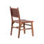 2 chaises de salle à manger rustiques brunes, en cuir tissé, fabrication en bois franc de 2 supports tissés, ton