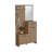 Hall Tree, 2 Doors, 1 Drawer, 1 Shelf, 1 Mirror