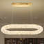 Lustre en cristal 31,5 po ovale linéaire en cristal