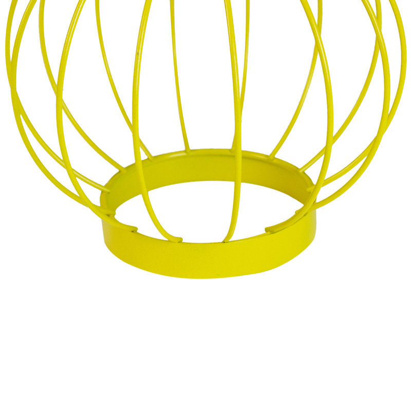 6.5" Outdoor Hanging LED Solar Lantern with Handle, Yellow