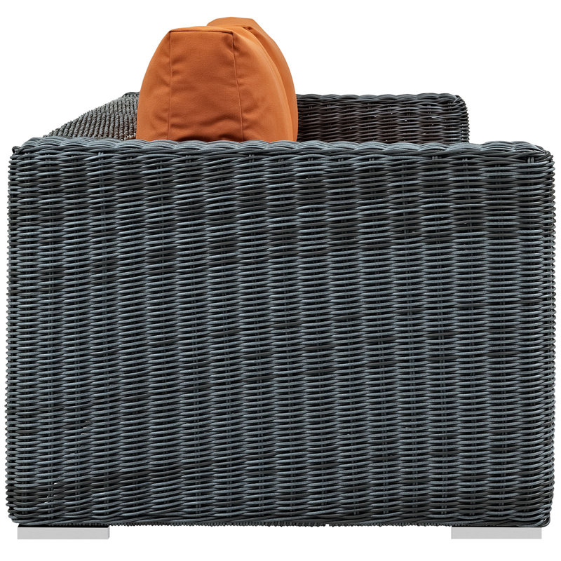 Repose-pieds d'extérieur rectangulaire Sunbrella Modway Summon, Toile Sunbrella® toscan