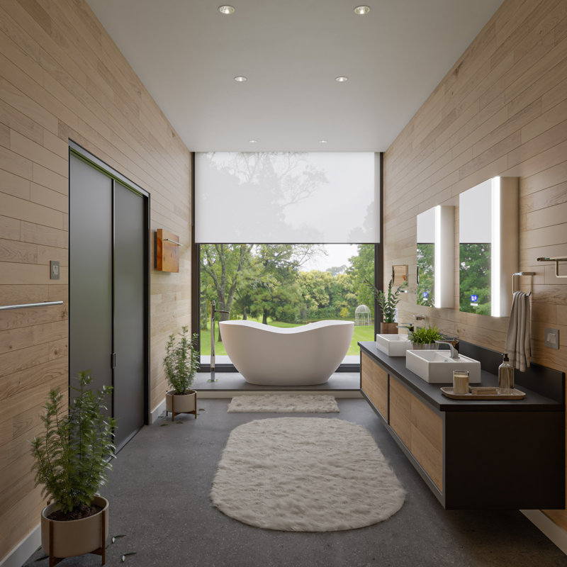 White Ceramic Rectangular Wall-Mounted Bathroom Sink with Overflow