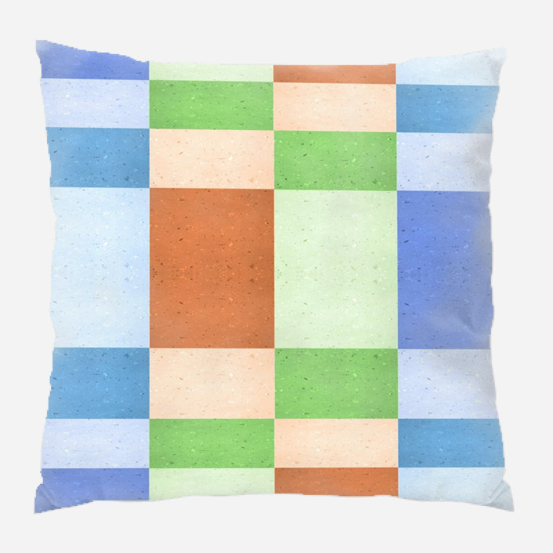 Geometric Microsuede Reversible Throw Pillow