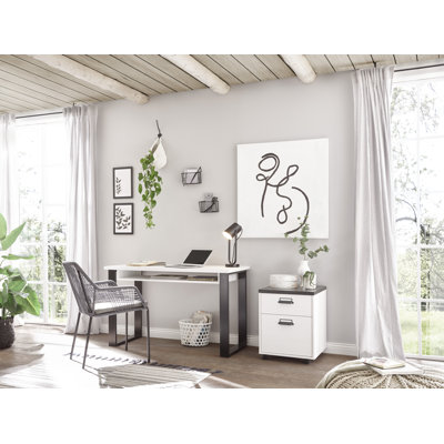 Jackeline 2 Piece Desk Office Set
