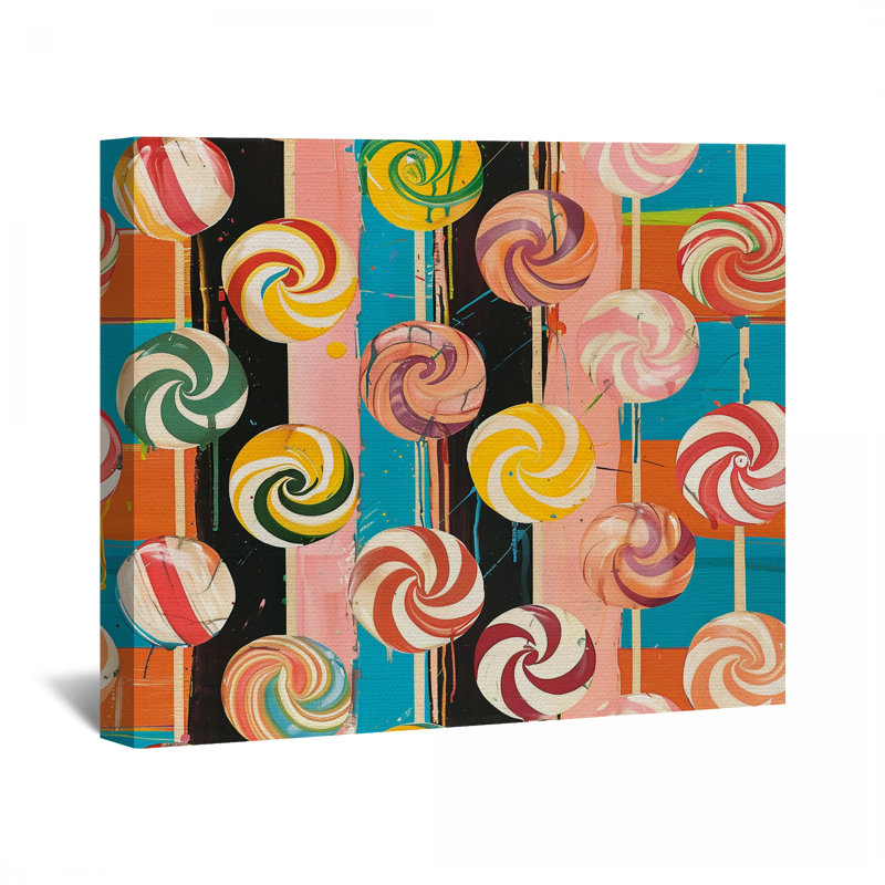 Décoration murale «Lollipops Canvas Wrap», H 11 po x l 14 po