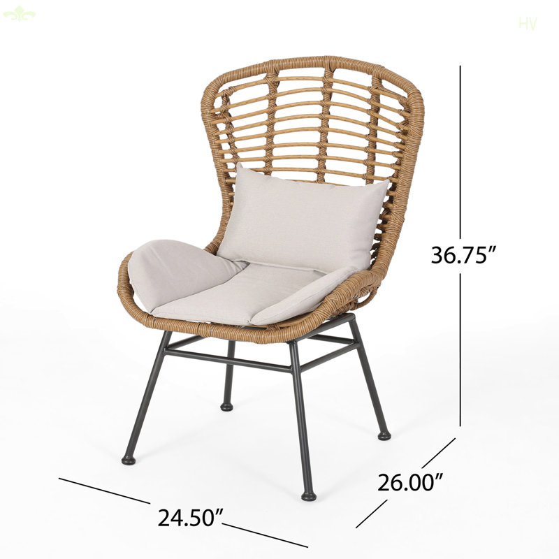 Chaise d'extérieur moderne, Beige/noir