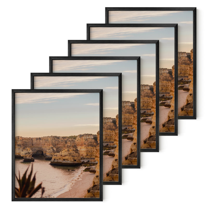 Cadre photo Lajavion - ensemble de 6, Black, 8" W x 10" H