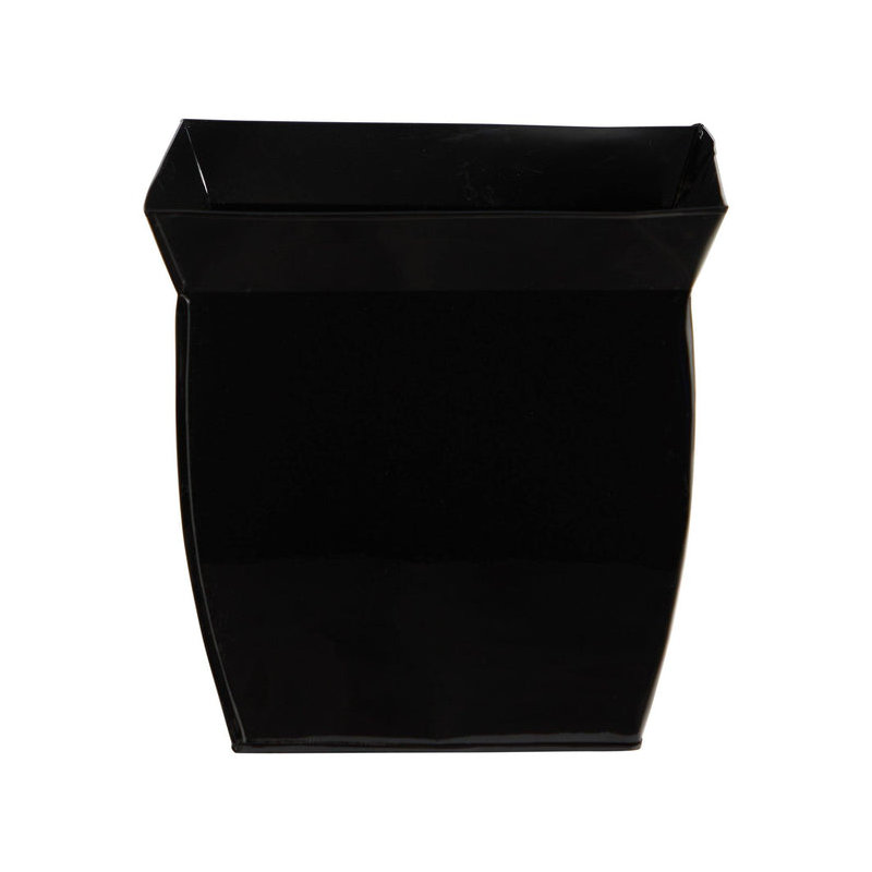 Metal Pot Planter, Black, 11.5" H x 11.75" W x 11.75" D