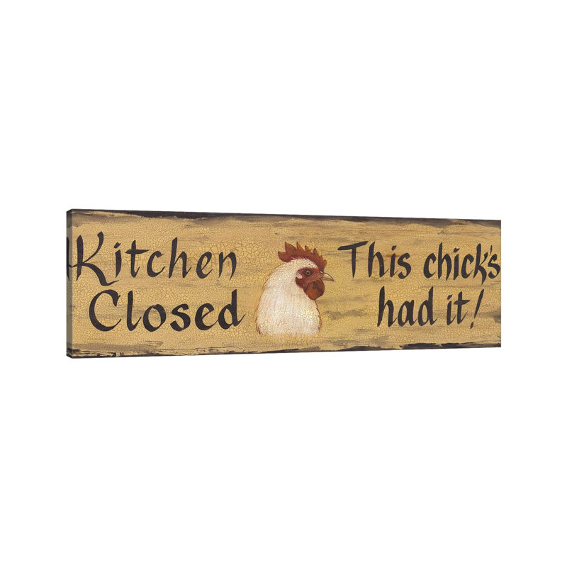 Kitchen Closed - Wrapped Canvas Panoramic Painting, 30.48cm H x 91.44cm W x 1.905cm D