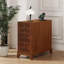 Table de bout avec 3 tiroirs, table de coin avec 4 tablettes ouvertes, table d'appoint haute pour chambre à coucher et coin