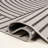 Donatienne Mid-Century Curve Stripe Reversible Machine-Washable Dark Gray/Cream Indoor/Outdoor Rug-276584535