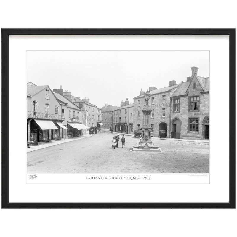 Axminster, Trinity Square 1902 - Single Picture Frame Print, 40cm H x 50cm W x 2.3cm D