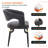 Dixfield Modern Faux Leather Dining Chair, High Back C-Frame Side Chair, Contemporary Upholstered Accent Seating with Chrome Metal Legs-621559529-622011539