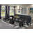 9 Pieces Extendable Dining Set Includes a Xtenczar Kitchen Table, 7 Linen Fabric Dining Chairs and 1 Modern Bench - (Finish Option)-1002038455-1002038454