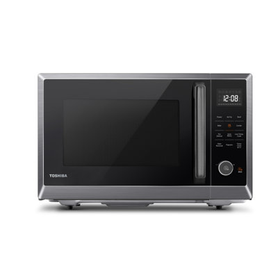 Toshiba ML2-EC10SA(BS) Multifunctional Microwave Oven With Healthy Air Fry, Convection Cooking, Position Memory Turntable, Easy-Clean Interior And ECO Mode, 1.0 Cu.Ft, Black Stainless Steel