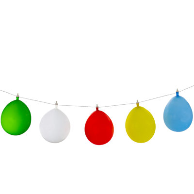 Guirlande de 10 lumières gonflables multicolores à DEL
