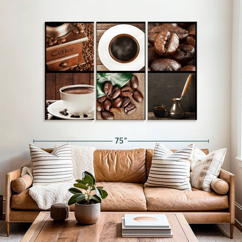 Yarlin Coffee Collage, 42" H x 65" W