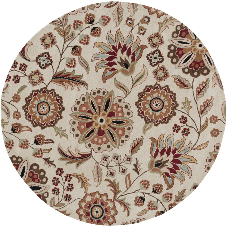 Elsberry Hand Tufted Wool Floral Indoor Rug