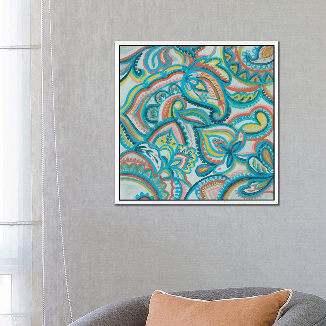 Emerald Paisley II von Silvia Vassileva - Galerie-verpackte Leinwand Giclée auf Leinwand