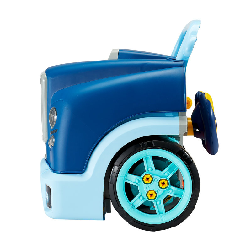 Coffret de réparation automobile pour enfants (60 pièces) avec lumières, sons et pièces amovibles – Atelier de jeu de mécanique en ABS bleu pour les enfants de 3 ans et plus