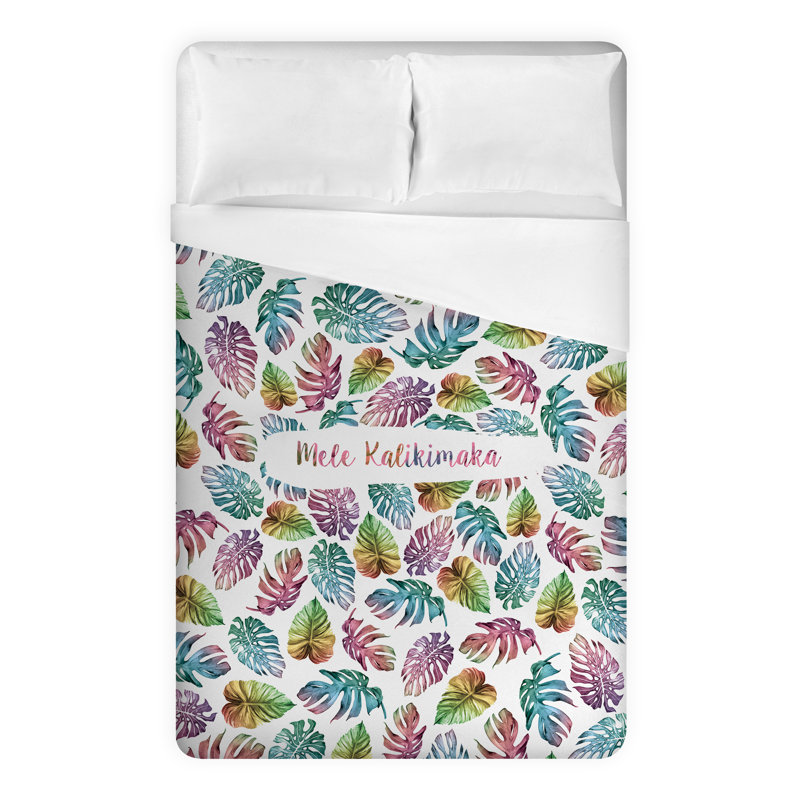  Housse de couette en microfibre verte / rose / beige, Housse de couette double/grand