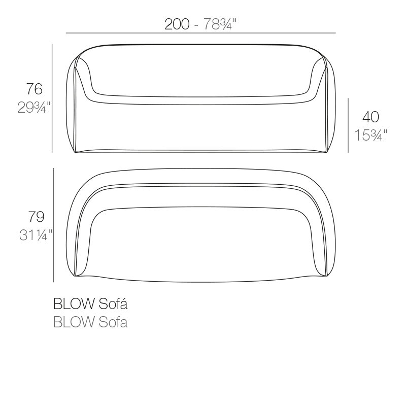 BLOW Sofa (Indoor/Outdoor), Ecru