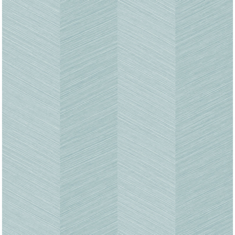 Chevron Vinyl Peel & Stick Wallpaper Roll, Blue Bell