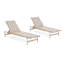 Chaise longue d'extérieur en aluminium pour patio, ensemble de 2-1451025500