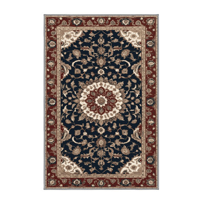 Machine Washable Persian Gray Area Rug
