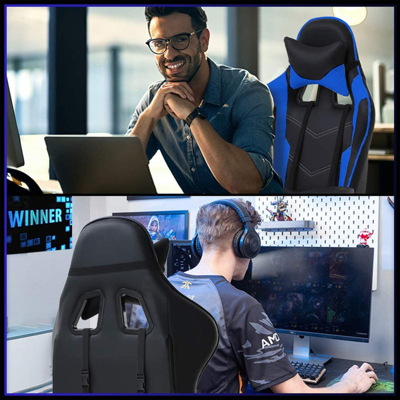 Inbox Zero Game Chair, Blue
