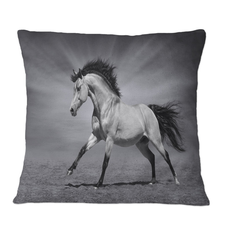Coussin décoratif à motif de châtaignier Galop, 16 po x 16 po