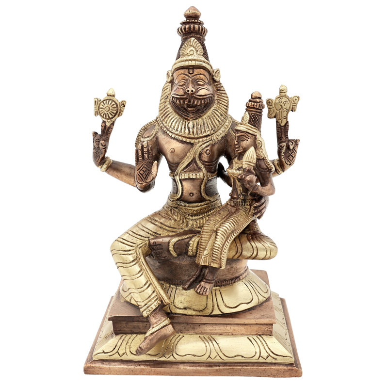 Statue de lord Narasimha, Cuivre or