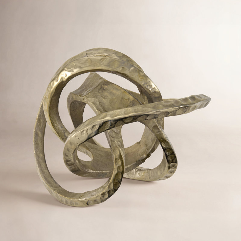 Nebi Decorative Sculpture, 9" H x 9" W x 9" D, Silver