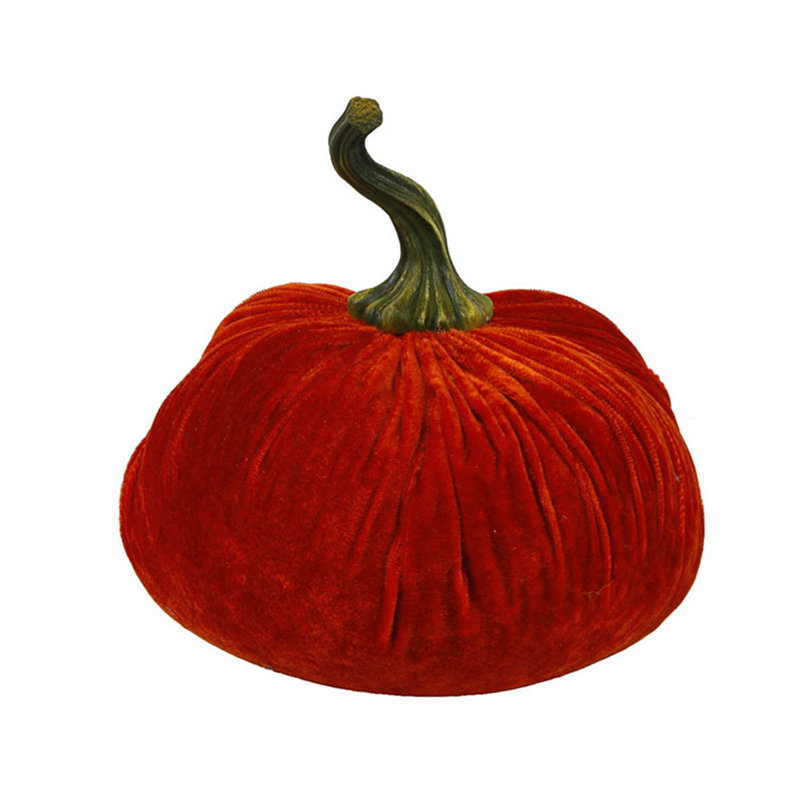 Velours citrouille, Orangé, H 6,5 po x l 4,75 po x P 4,75 po