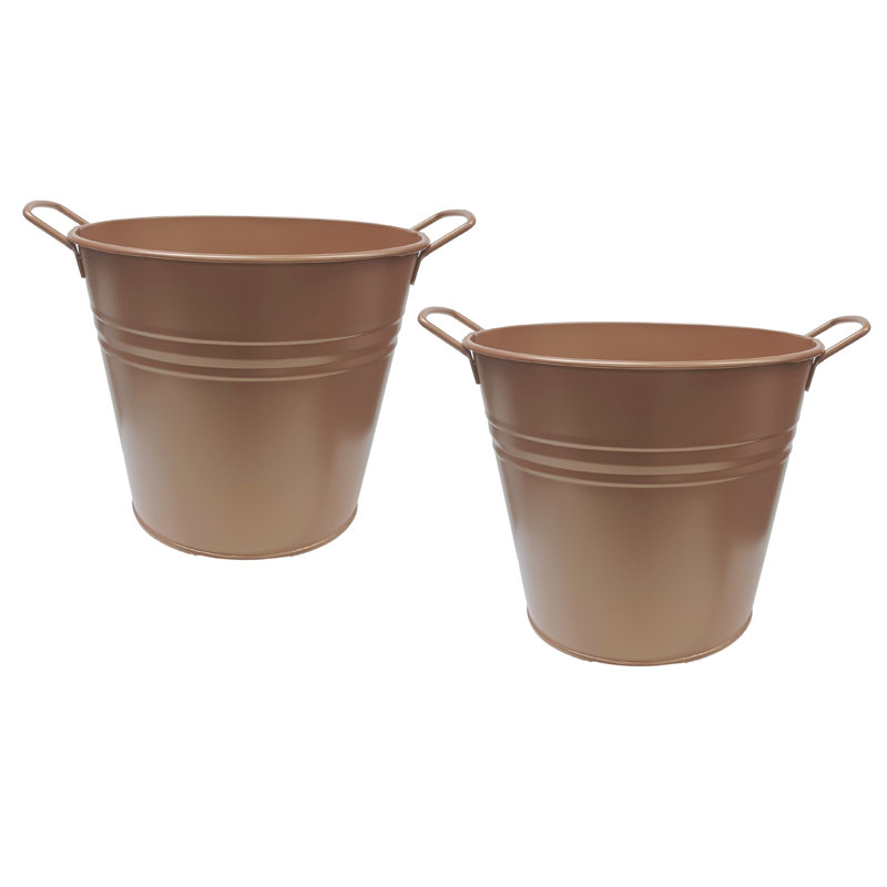 Pot de fleurs en acier galvanisé