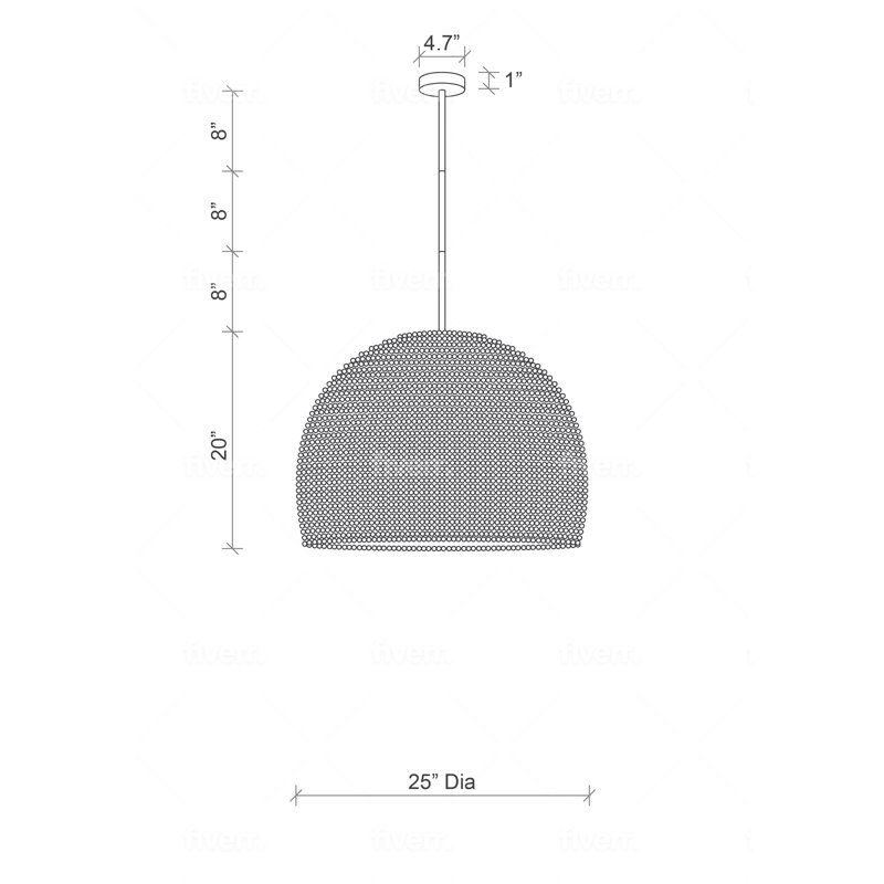 Beaded Imfibinga Bead Pendant Light