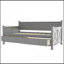 Lit de jour simple avec 2 grands tiroirs, structure en X, lit de jour de style décontracté moderne et rustique, gris