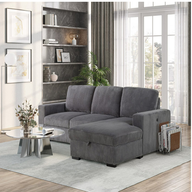 Melody Grey Sectional Without Pullout