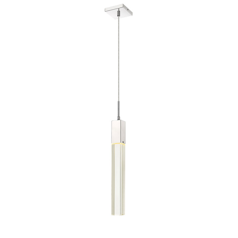Luminaire suspendu 1 lumière DEL Original Glacier, Transparent, Chrome poli, Glacier transparent K9