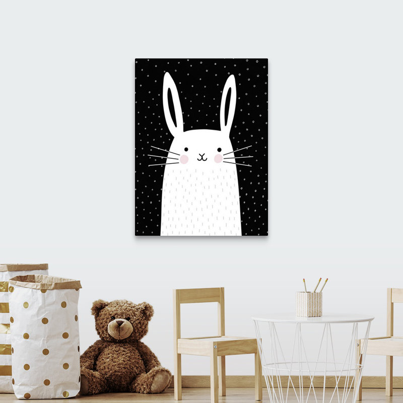 Art de lapin à motifs mixtes Shaugnessy, Toile tendue, H 40 po x l 30 po x P 1,25 po