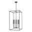 Lustre 8 lumières Gaultier noir mat + or Mordern-123223084