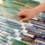 Carreau de mosaïque murale en verre 11,82 po x 12 po Waterscape-93628390